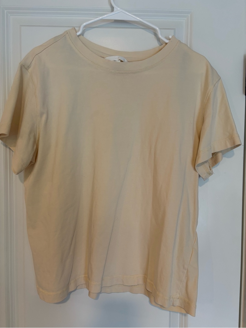 H&M soft yellow Short-Sleeve Crewneck Tee